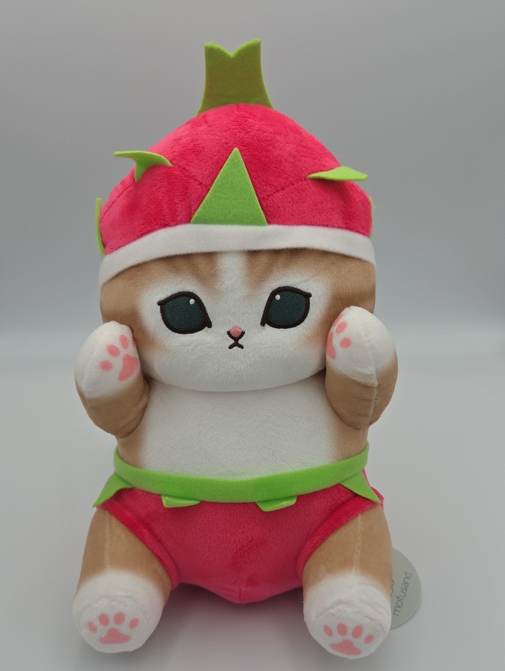 Mofusand Cats Dragon Fruit Kitty Plush Toy - Pink & Green Nwts